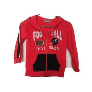 Victory League Boys Graphic Print Full Zip Sweatshirt Hoodie Size 7 Red